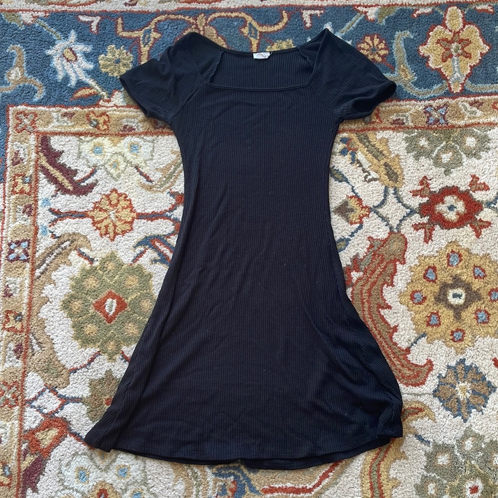 Garage Ribbed Fit-and-Flare Dress